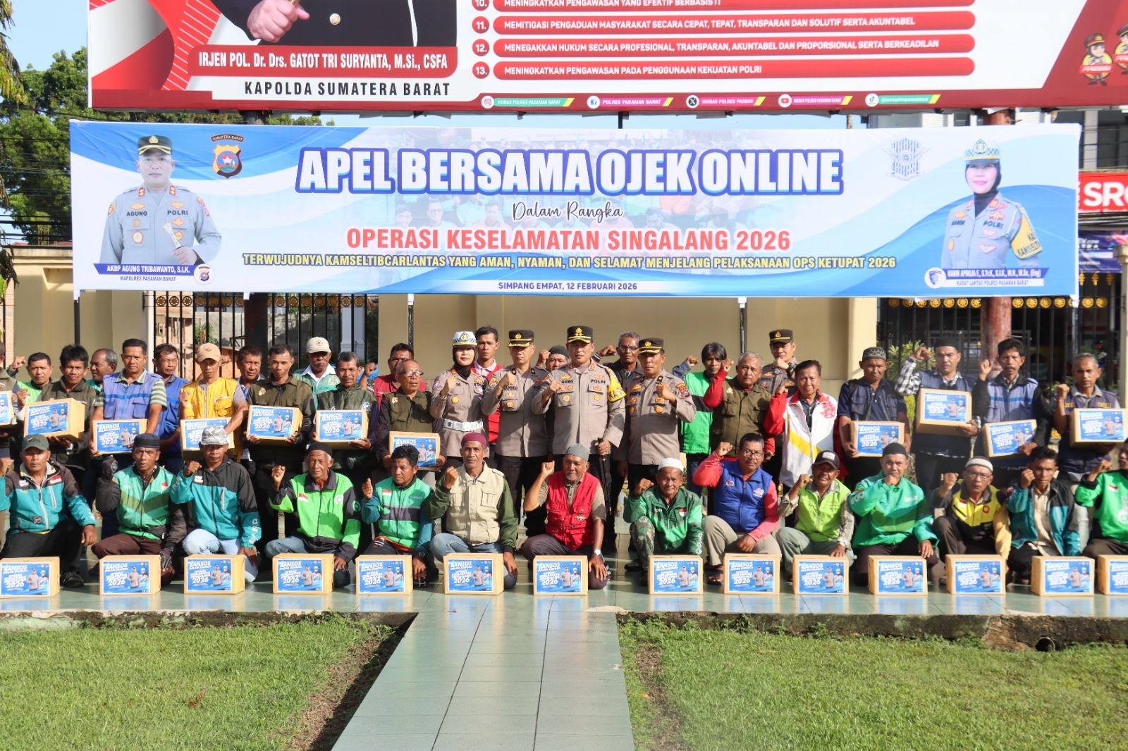 Suasana Apel Polres Pasaman Barat dengan Pengemudi Ojek Online